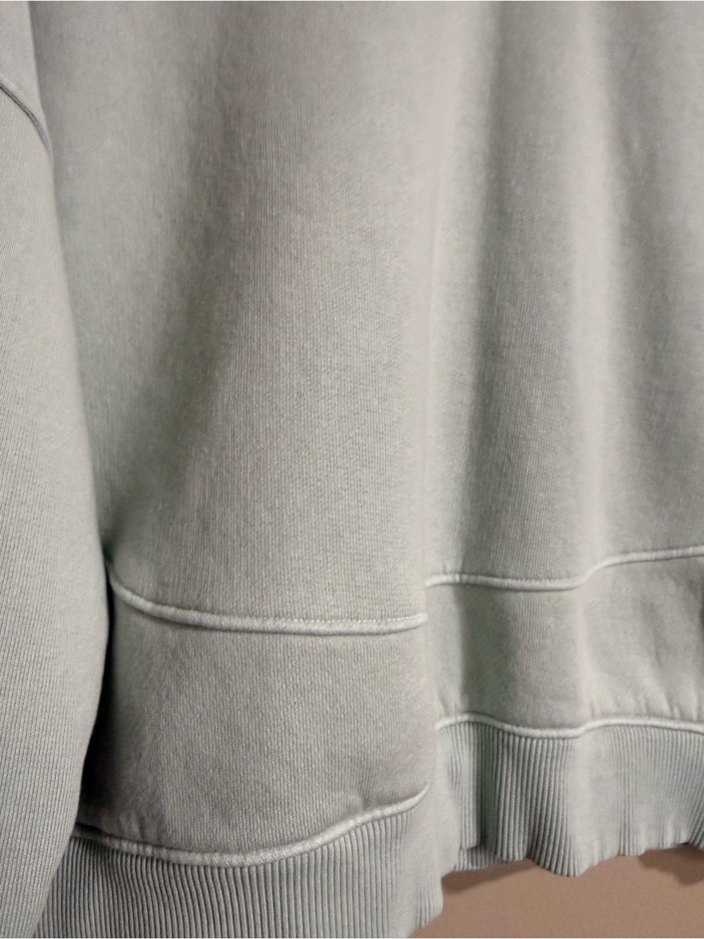 Outdoor Voices Mint Green Organic Cotton Quarter Zip Cropped Sweatshirt M - Picture 5 of 7